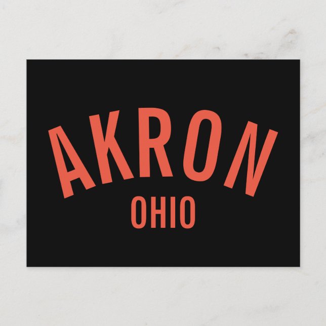 Akron, Ohio Vykort (Framsida)