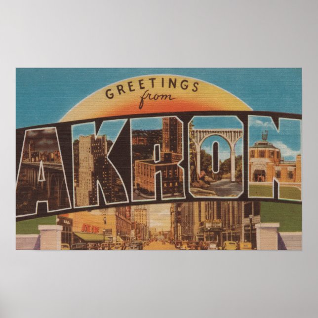 Akron, OhioLarge Brev ScenesAkron, OH 2 Poster (Framsidan)