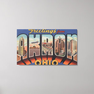 Akron, OhioLarge Brev ScenesAkron, OH Canvastryck