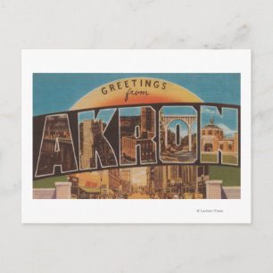 Akron, OhioLarge Brev ScenesAkron, OH Vykort
