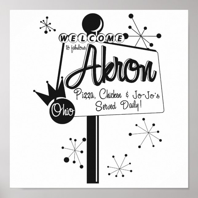 Akron - Pizza, Chicken och JoJo's Poster (Framsidan)