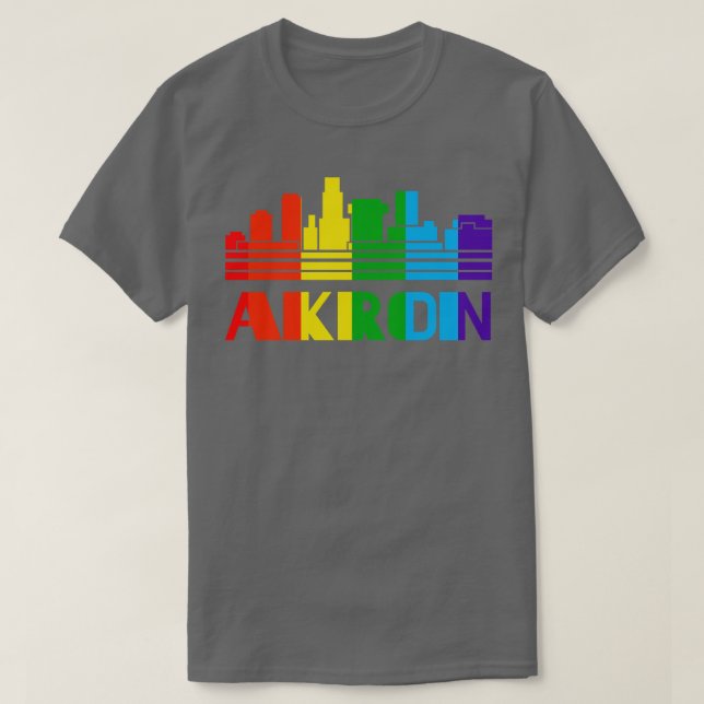 Akron Pride Akron LGBT Gift HGBTQ Supporter Tee P (Design framsida)
