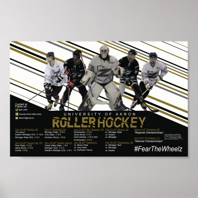 Akron Roller Hockey Schedule Poster (Framsidan)