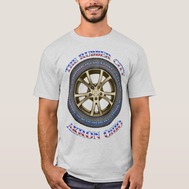 Akron Rubber stadsskjorta. Tee (Framsida)