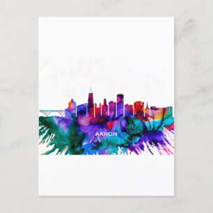 Akron Skyline Helg Vykort