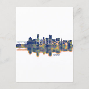 Akron Skyline Helg Vykort