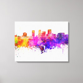 Akron skyline in watercolor background canvastryck