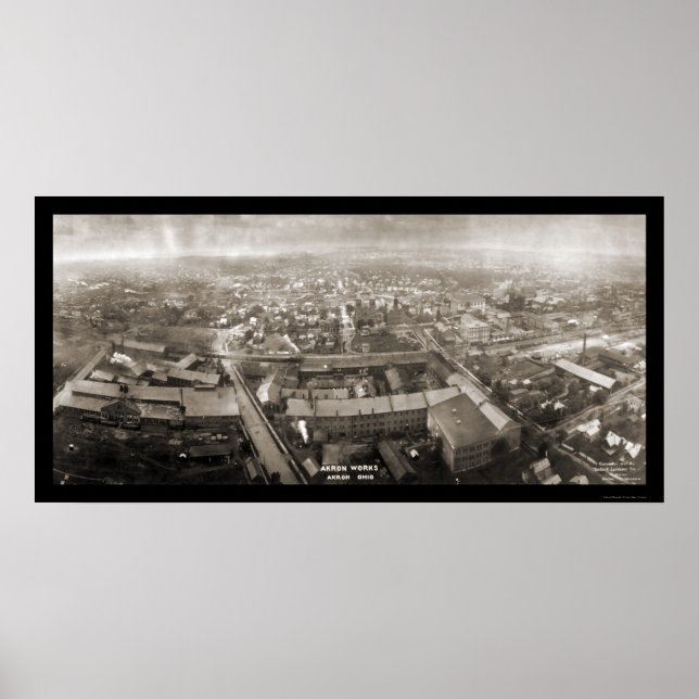 Akron Works Ohio Photo 1907 Poster (Framsidan)