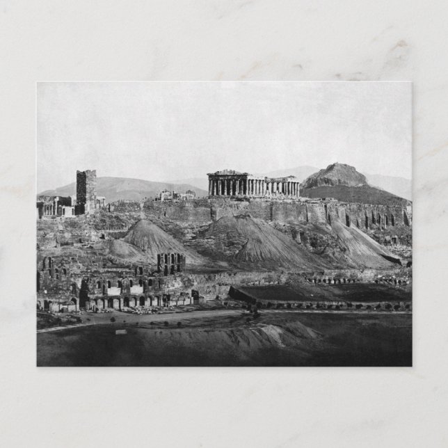 Akropolis ~ Akropolis of Aten Greece 1865 Vykort (Framsida)