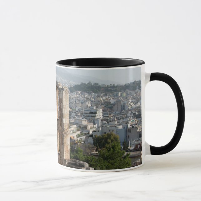 Akropolis Antika ruiner med utsikt över Aten Mugg (Höger)