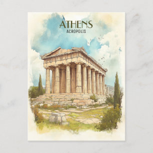 Akropolis, Aten, Greklands resor Vykort