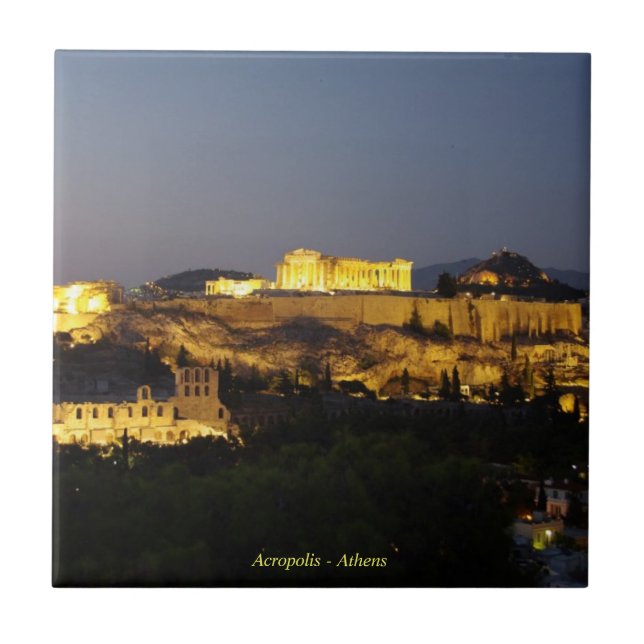 Akropolis - Aten Kakelplatta (Framsidan)