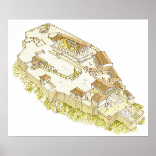 Akropolis Aten Poster (Framsidan)