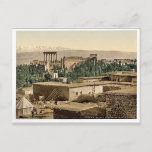 Akropolis, Baalbek, Heliga Land, (dvs. Ba'labak) Vykort