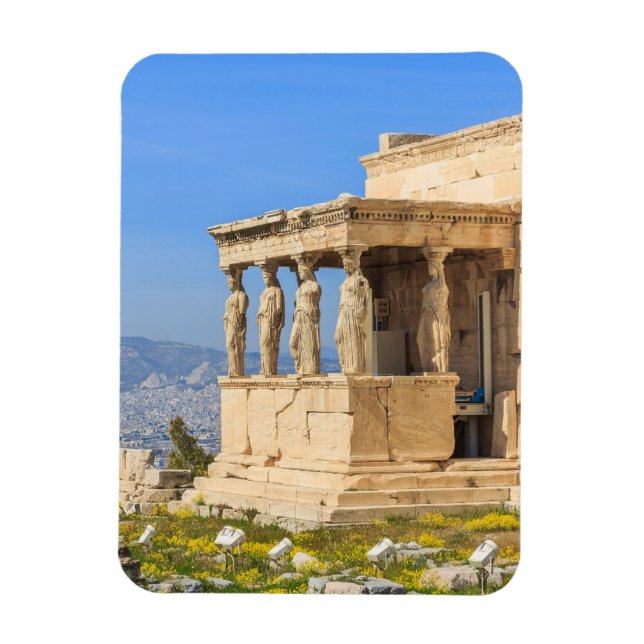 Akropolis backe, Aten, Grekland Magnet (Vertikal)