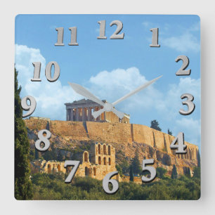 Akropolis Fyrkantig Klocka