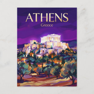 Akropolis Grekland Vykort