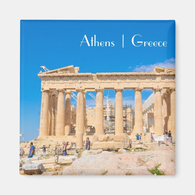 Akropolis i Aten, Grekland Magnet (Framsidan)