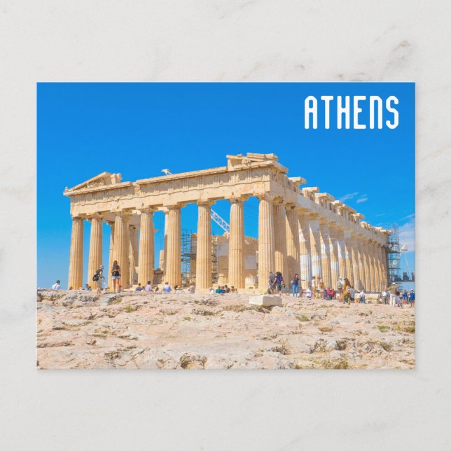 Akropolis i Aten, Grekland Vykort (Framsida)