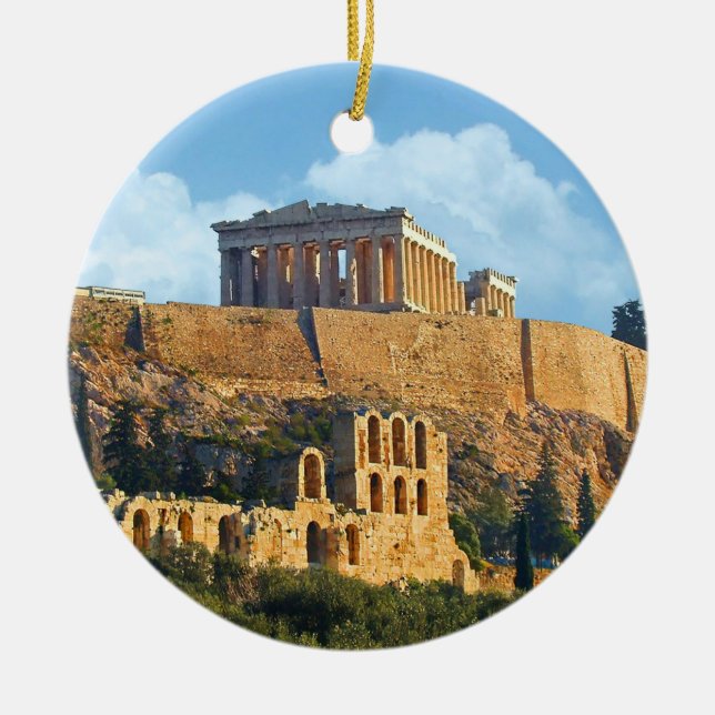 Akropolis Julgransprydnad Keramik (Framsidan)