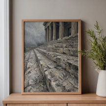 Akropolis Propylaea Olivlöv Konst
