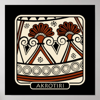 Akrotiri pottery sharts poster
