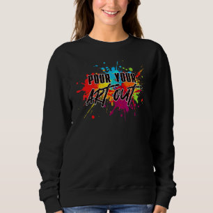 Akryl Färg Flöde Konstnär Fluid Målare Lluid A T Shirt
