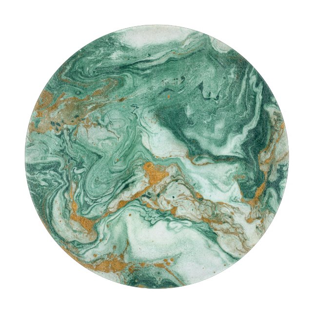 Akryl med gyllene gröntar: marmor struktur art. (Framsidan)