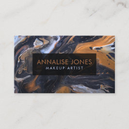 Akryl pour Black Marble och Bronze Visitkort