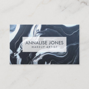Akryl pour Black Marble Visitkort
