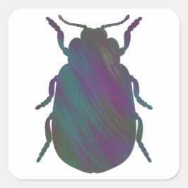 Akryl-Stil Beetle-fästdon Fyrkantigt Klistermärke