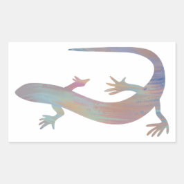 Akryl-Stil-Gecko Sticker Rektangulärt Klistermärke