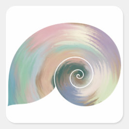 Akryl-Stil Nautilus Snäcka Sticker Fyrkantigt Klistermärke