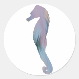 Akryl-Stil-sjöhäst-fästdon Runt Klistermärke