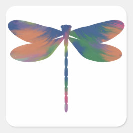 Akryl-Stil Thin Dragonfly Sticker Fyrkantigt Klistermärke
