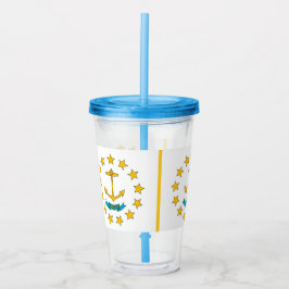 Akryl Tumbler med Rhode Islands flagga Take Away Mugg