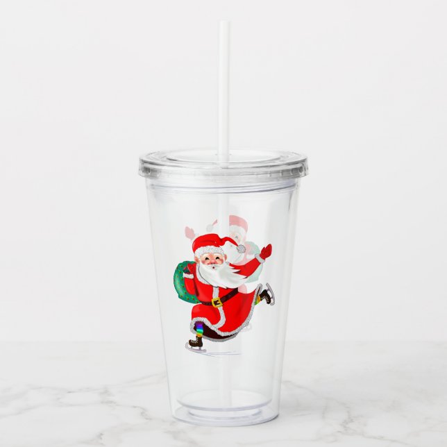 Akryl Tumbler med Tomte Take Away Mugg (Framsida)