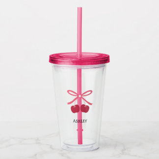 Akryl Tumbler | Söt Körsbåge Söt Take Away Mugg