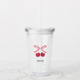 Akryl Tumbler | Söt Körsbåge Söt Take Away Mugg