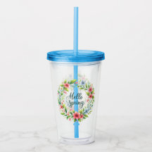Akryl Tumbler-Vårblomma Dricksglas