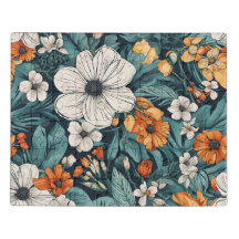 Akryla fält av blommornas pussel roligt.