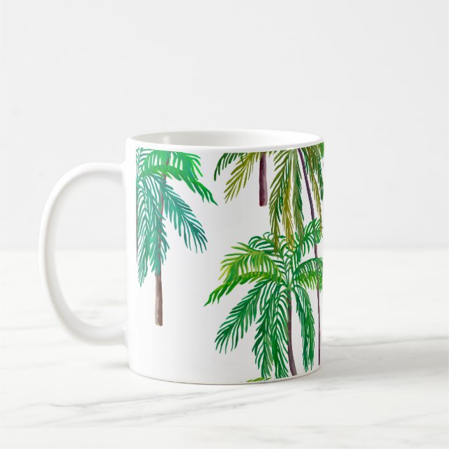 Akryla Handflatan: Sommartextil Struktur. Kaffemugg (Vänster)