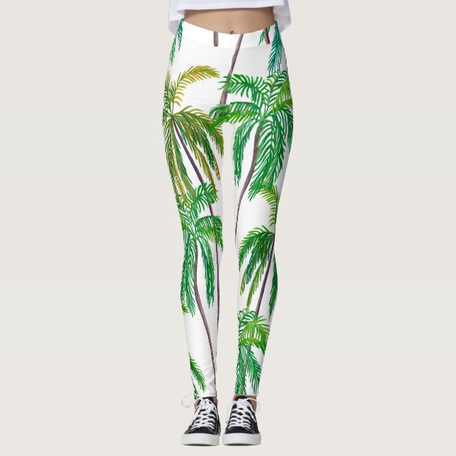 Akryla Handflatan: Sommartextil Struktur. Leggings (Framsida)