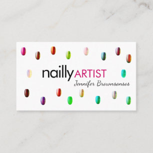 Akryla Nagel Artist Makeup elegant Visitkort