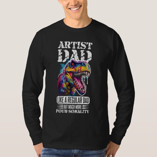 Akrylfärg Bök design för målare för flytande konst T Shirt (Framsida)