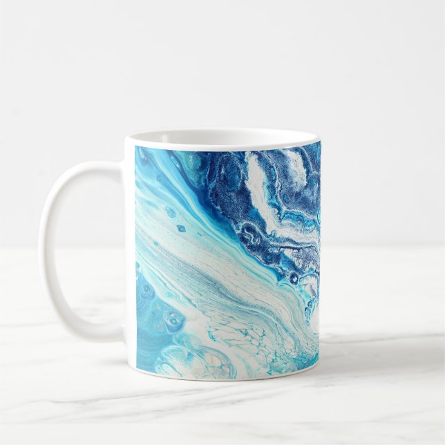 Akrylfärg, färg-toner i abstrakt kaffemugg (Vänster)