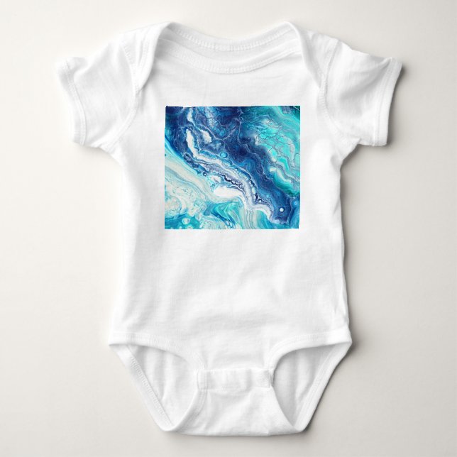Akrylfärg, färg-toner i abstrakt t shirt (Framsida)