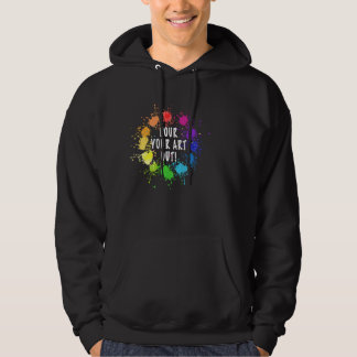 Akrylfärg Gjuter Konstnär Fluid Art Målare Kol Hoodie