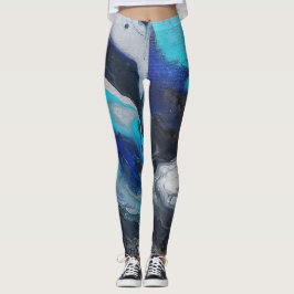 Akrylgjutning coola och metalliska färger  leggings