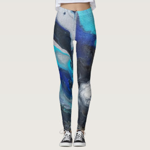 Akrylgjutning coola och metalliska färger leggings